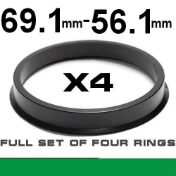 Центрирующее кольцо для алюминиевых дисков 69.1mm ->56.1mm ― AUTOERA.LV