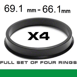Центрирующее кольцо для алюминиевых дисков  69.1мм->66.1мм ― AUTOERA.LV