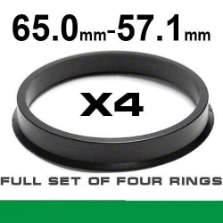 Wheel hub centring ring 65.0mm->57.1mm ― AUTOERA.LV