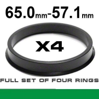 Wheel hub centring ring 65.0mm->57.1mm