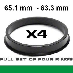 Wheel hub centring ring 65.1mm->⌀63.3mm ― AUTOERA.LV
