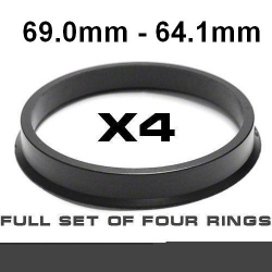 Центрирующее кольцо для алюминиевых дисков  69.0mm ->64.1мм ― AUTOERA.LV