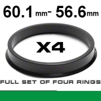Центрирующее кольцо для алюминиевых дисков 60.1мм ->56.6мм