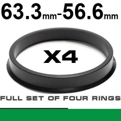 Центрирующее кольцо для алюминиевых дисков  63.3mm ->56.1mm ― AUTOERA.LV