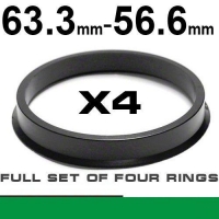 Центрирующее кольцо для алюминиевых дисков  63.3mm ->56.1mm