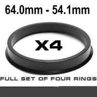 Центрирующее кольцо для алюминиевых дисков 64.0->54.1mm 