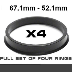 Центрирующее кольцо для алюминиевых дисков 67.1мм ->⌀52.1мм ― AUTOERA.LV