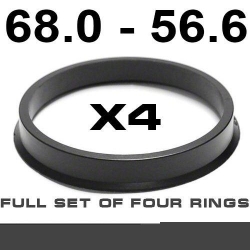 Центрирующее кольцо для алюминиевых дисков 68.0mm ->56.6mm ― AUTOERA.LV