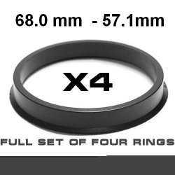 Центрирующее кольцо для алюминиевых дисков 68.0mm ->57.1мм ― AUTOERA.LV