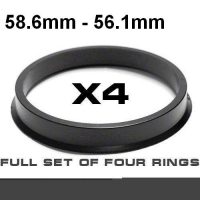 Центрирующее кольцо для алюминиевых дисков 58.6mm ->56.1мм