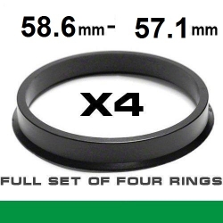 Центрирующее кольцо для алюминиевых дисков 58.6mm ->57.1мм ― AUTOERA.LV