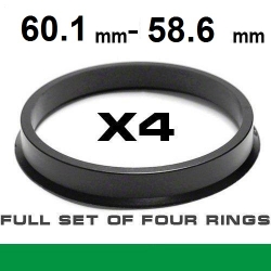 Wheel hub centring ring 60.1mm ->58.6mm ― AUTOERA.LV