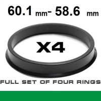 Wheel hub centring ring 60.1mm ->58.6mm