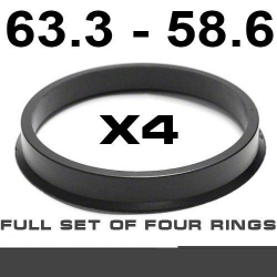 Центрирующее кольцо для алюминиевых дисков 63.3mm ->58.6mm ― AUTOERA.LV