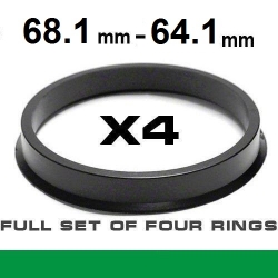 Центрирующее кольцо для алюминиевых дисков  68.1мм ->64.1мм ― AUTOERA.LV