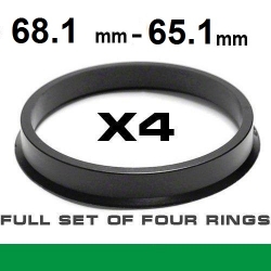 Центрирующее кольцо для алюминиевых дисков  68.1мм ->65.1мм ― AUTOERA.LV