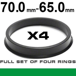 Центрирующее кольцо для алюминиевых дисков  70.0мм ->65.0мм ― AUTOERA.LV