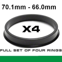 Центрирующее кольцо для алюминиевых дисков 70.1->66.0mm