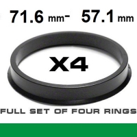 Центрирующее кольцо для алюминиевых дисков 71.6mm ->57.1mm