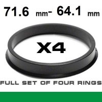 Центрирующее кольцо для алюминиевых дисков  71.6мм ->64.1мм