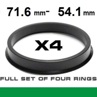 Wheel hub centring ring ⌀71.6mm ->⌀54.1mm