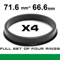 Wheel hub centring ring ⌀71.6mm ->⌀66.6mm