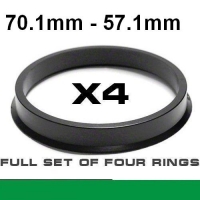 Wheel hub centring ring 70.1mm ->57.1mm