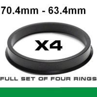 Центрирующее кольцо для алюминиевых дисков 70.4mm ->63.4mm