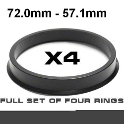 Центрирующее кольцо для алюминиевых дисков 72.0мм ->57.1mm мм ― AUTOERA.LV