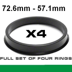 Центрирующее кольцо для алюминиевых дисков 72.6mm ->57.1mm ― AUTOERA.LV
