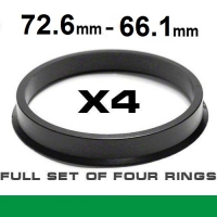 Wheel hub centring ring 72.6mm ->66.1mm