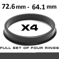 Центрирующее кольцо для алюминиевых дисков 72.6mm ->64.1mm
