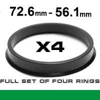 Центрирующее кольцо для алюминиевых дисков 72.6мм ->56.1мм