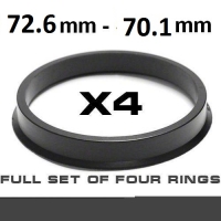 Центрирующее кольцо для алюминиевых дисков 72.6мм -> 70.1мм