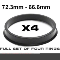 Wheel hub centring ring  72.3mm ->66.6mm