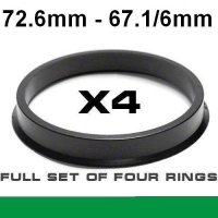 Центрирующее кольцо для алюминиевых дисков 72.6мм - 67.1/6мм