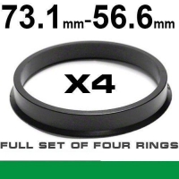 Центрирующее кольцо для алюминиевых дисков  73.1mm ->56.6mm