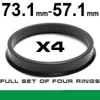 Wheel hub centring ring 73.1mm ->57.1mm
