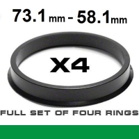 Центрирующее кольцо для алюминиевых дисков 73.1mm ->58.1mm