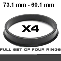 Wheel hub centring ring 73.1mm ->60.1mm
