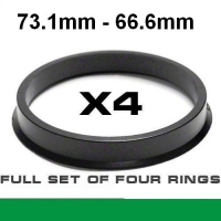 Centrējošs gredzens alumīnija diskiem  73.1mm ->66.6mm
