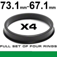 Wheel hub centring ring 73.1mm ->67.1mm