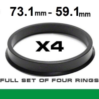Wheel hub centring ring  73.1mm ->59.1mm
