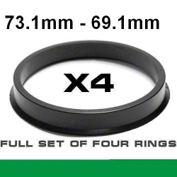 Центрирующее кольцо для алюминиевых дисков  73.1mm ->69.1mm ― AUTOERA.LV