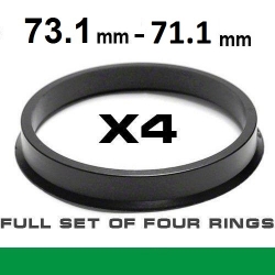 Центрирующее кольцо для алюминиевых дисков 73.1mm ->71.1мм  ― AUTOERA.LV