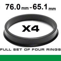 Wheel hub centring ring 76.0mm ->65.1mm
