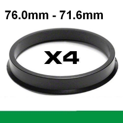 Центрирующее кольцо для алюминиевых дисков  ⌀76.0mm ->⌀71.6mm ― AUTOERA.LV