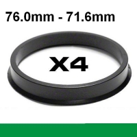 Центрирующее кольцо для алюминиевых дисков  ⌀76.0mm ->⌀71.6mm