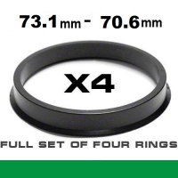 Центрирующее кольцо для алюминиевых дисков 73.1мм ->70.6мм