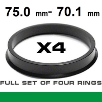 Центрирующее кольцо для алюминиевых дисков ⌀75.0mm ->⌀70.1mm